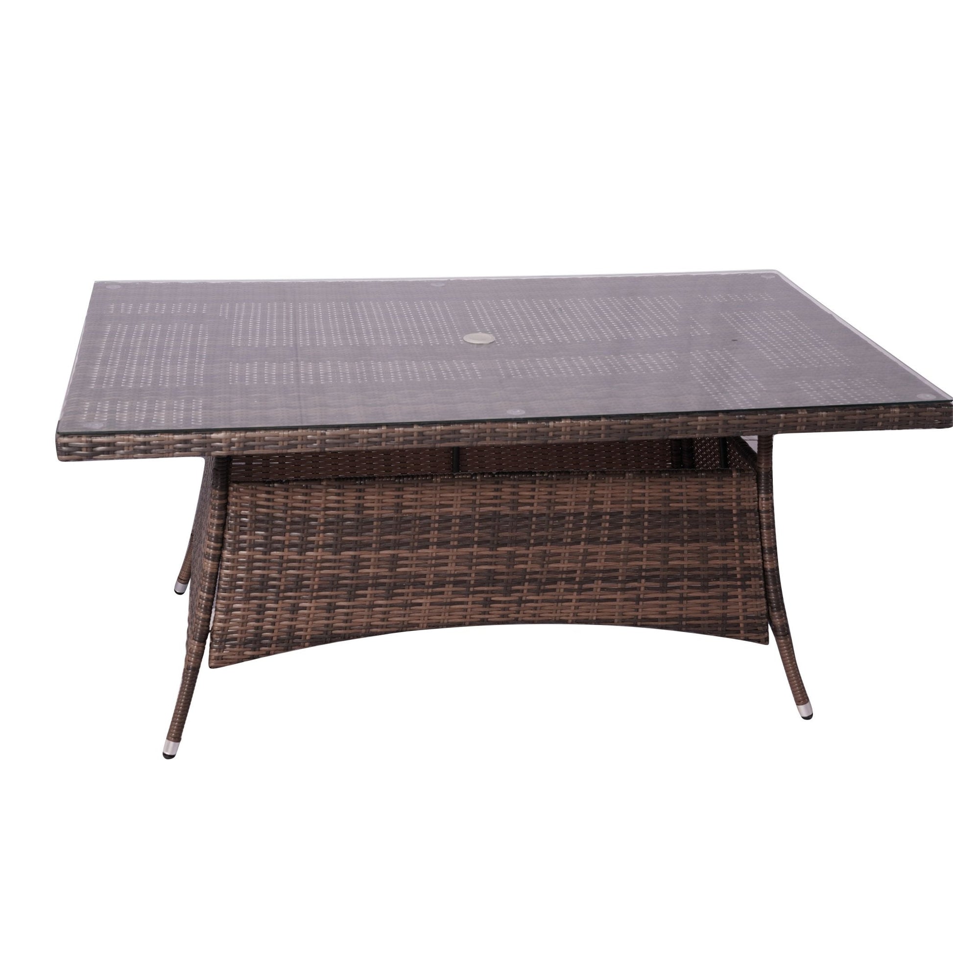 Hampton 6 - Seater Outdoor Dining Set with Rectangular Dining Table (PAD - 1712+1122) - Direct Wicker