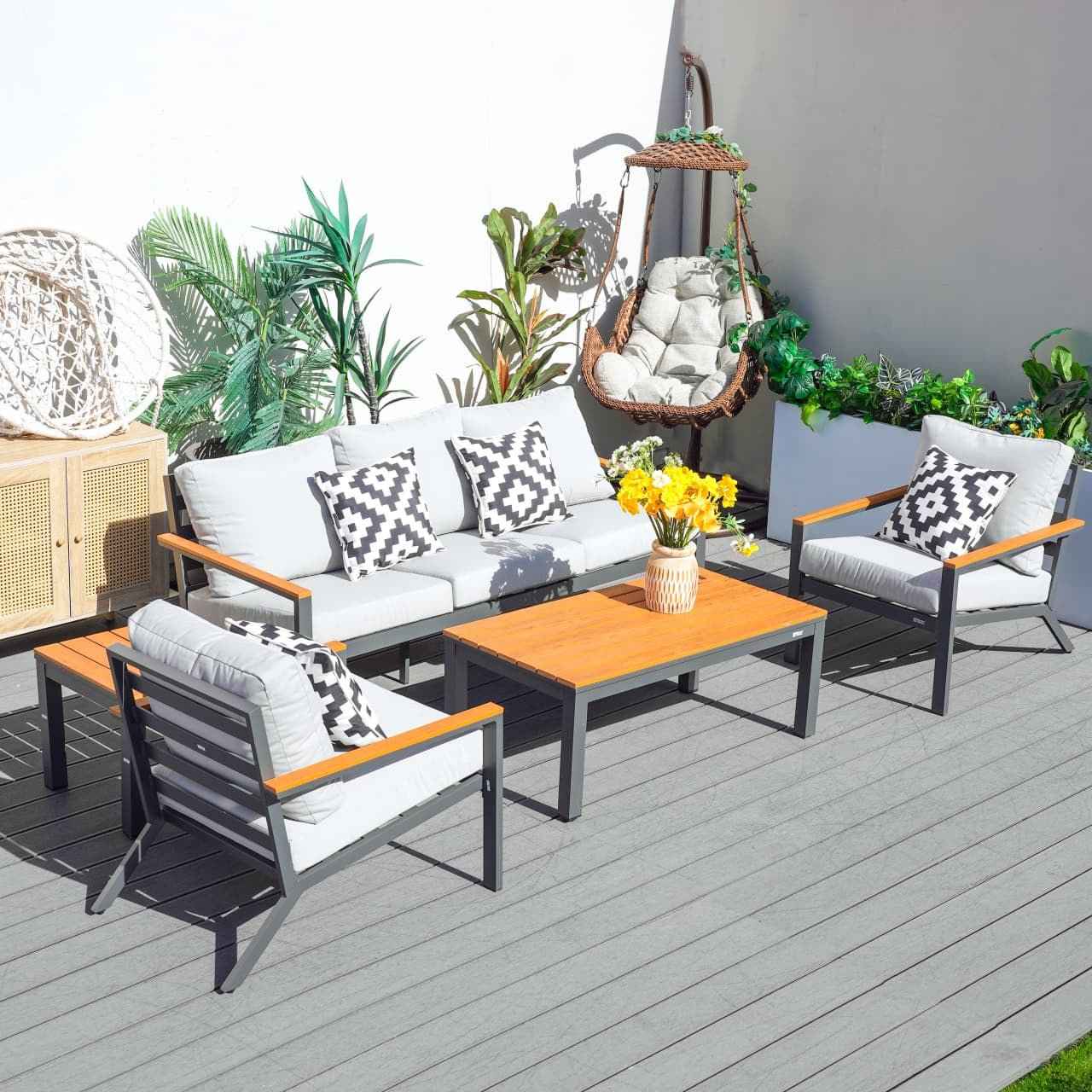 Heidi 5-Seat Conversation Sofa Set (PAS-2481)