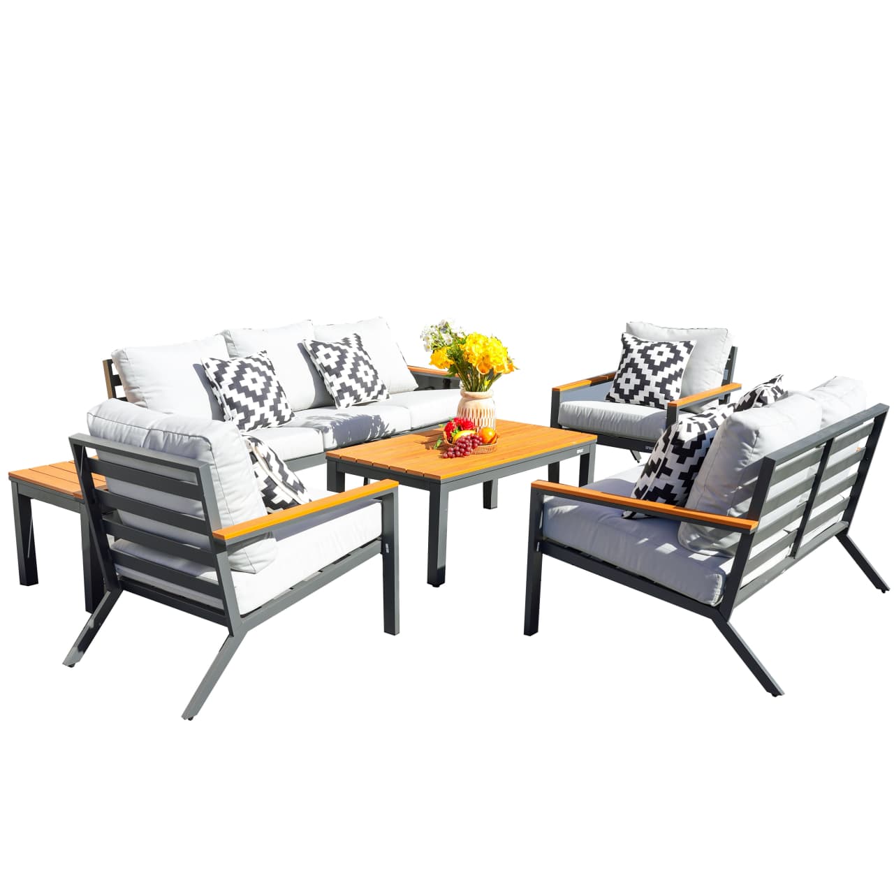 Heidi 5 - Seater Conversation Sofa Set (PAS - 2481) - Direct Wicker