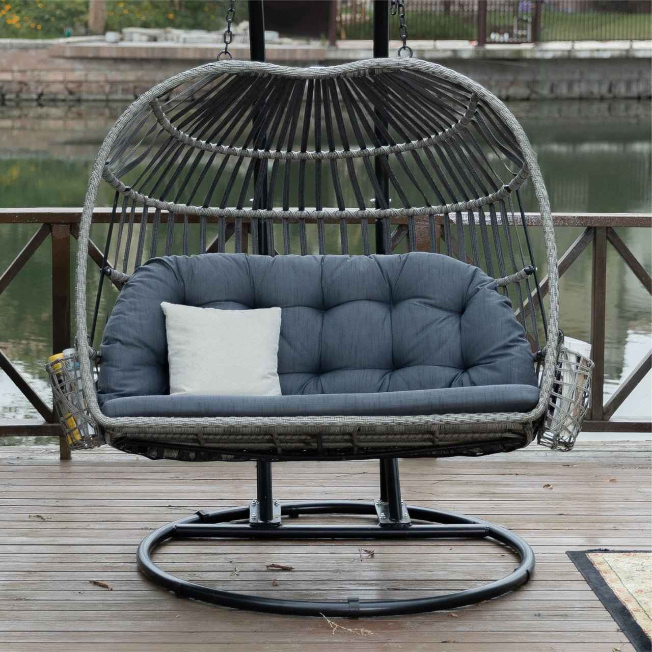 High-end Comfortable  Double Hanging Basket Chair (PAL-2120)