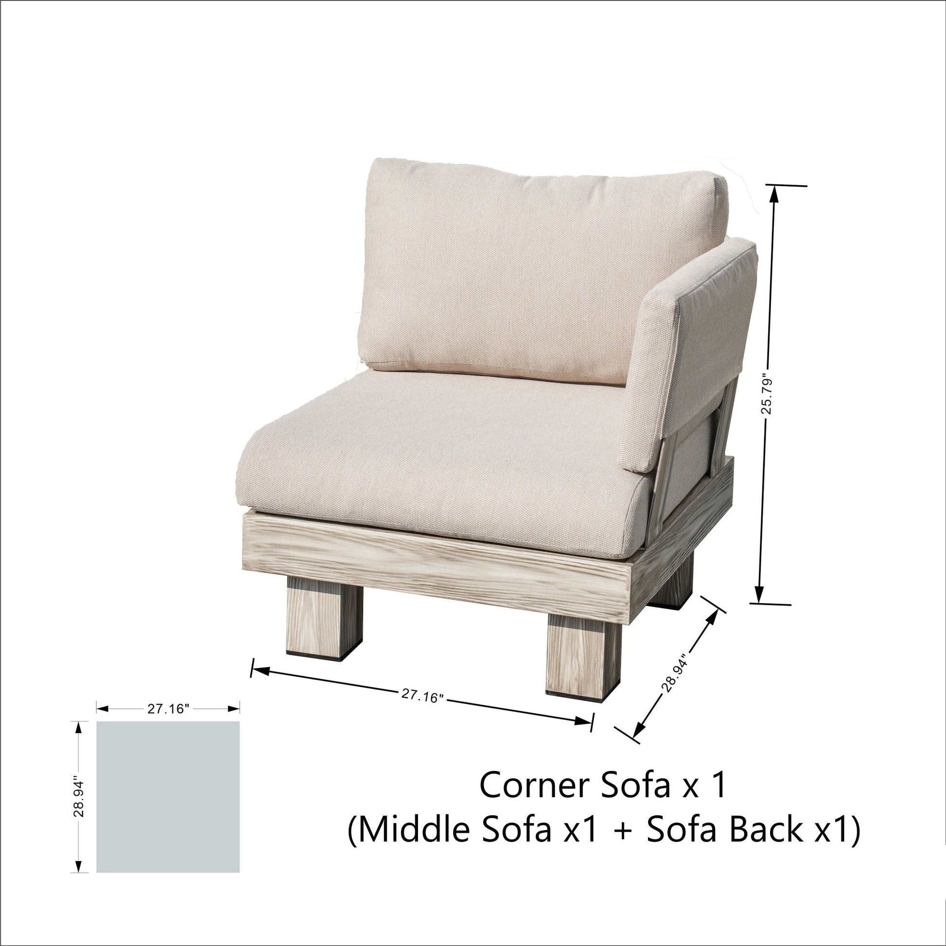 Monterey Modular L4 Corner Sofa Set (PAS - 2510 - L4 - SET) - Direct Wicker