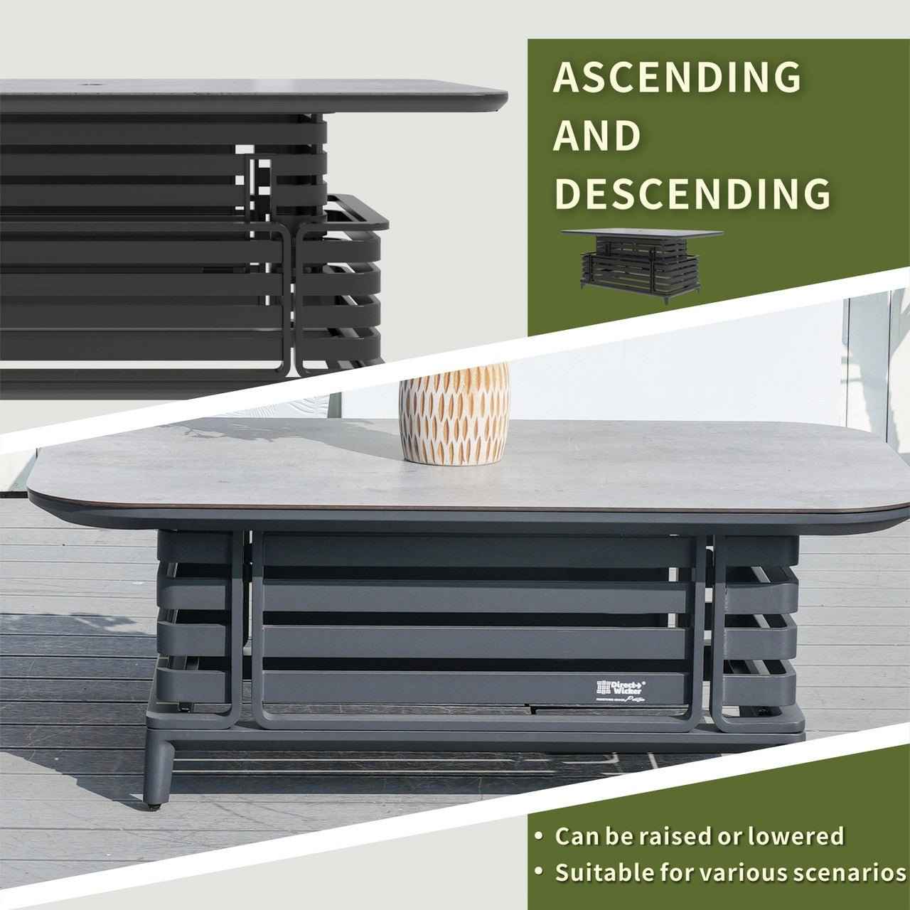 New Aluminum Exposed Tube High-End 5-Seat Sofa Set (PAS-2350TS）