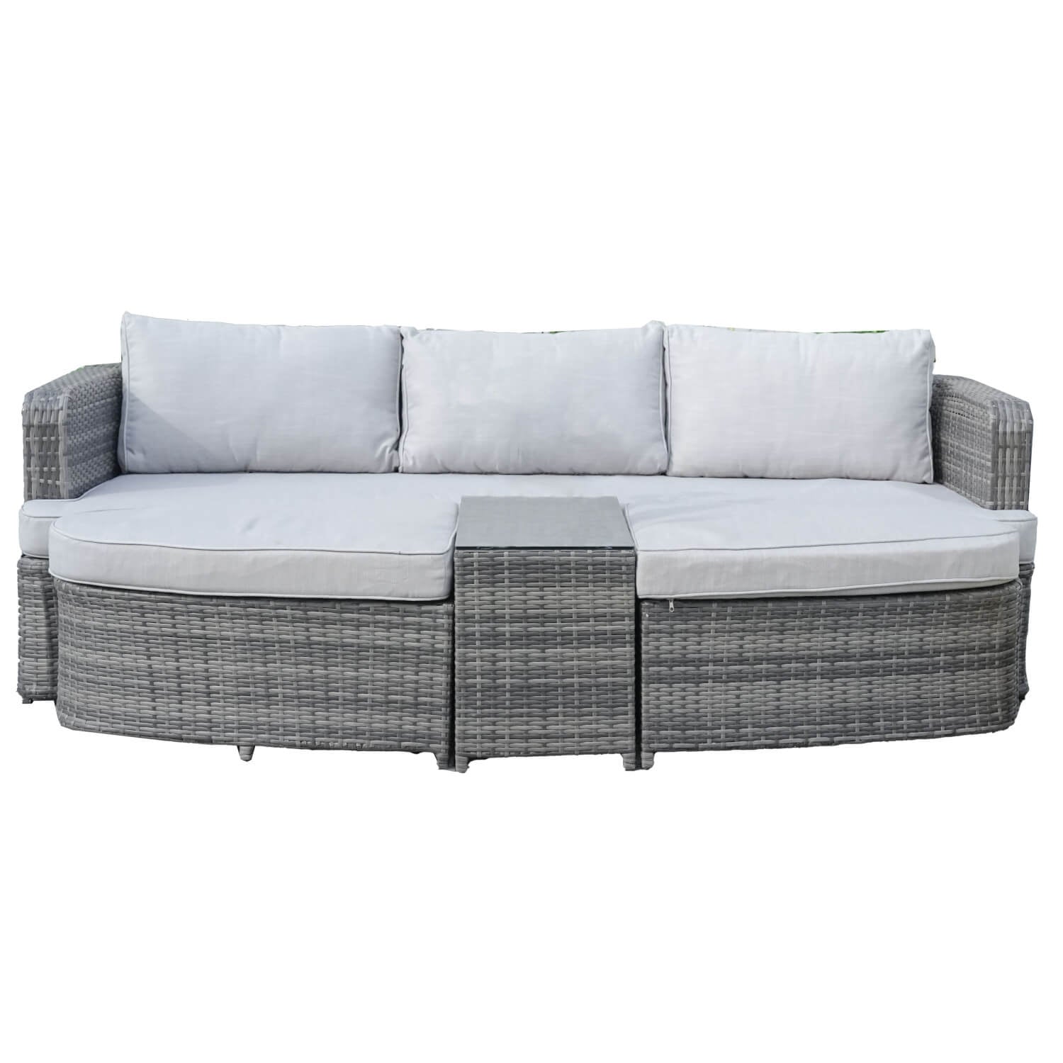 Outdoor Daybed, Rattan Furniture Set, High-Quality Aluminum Daybed (PAL-1202) - Direct Wicker
