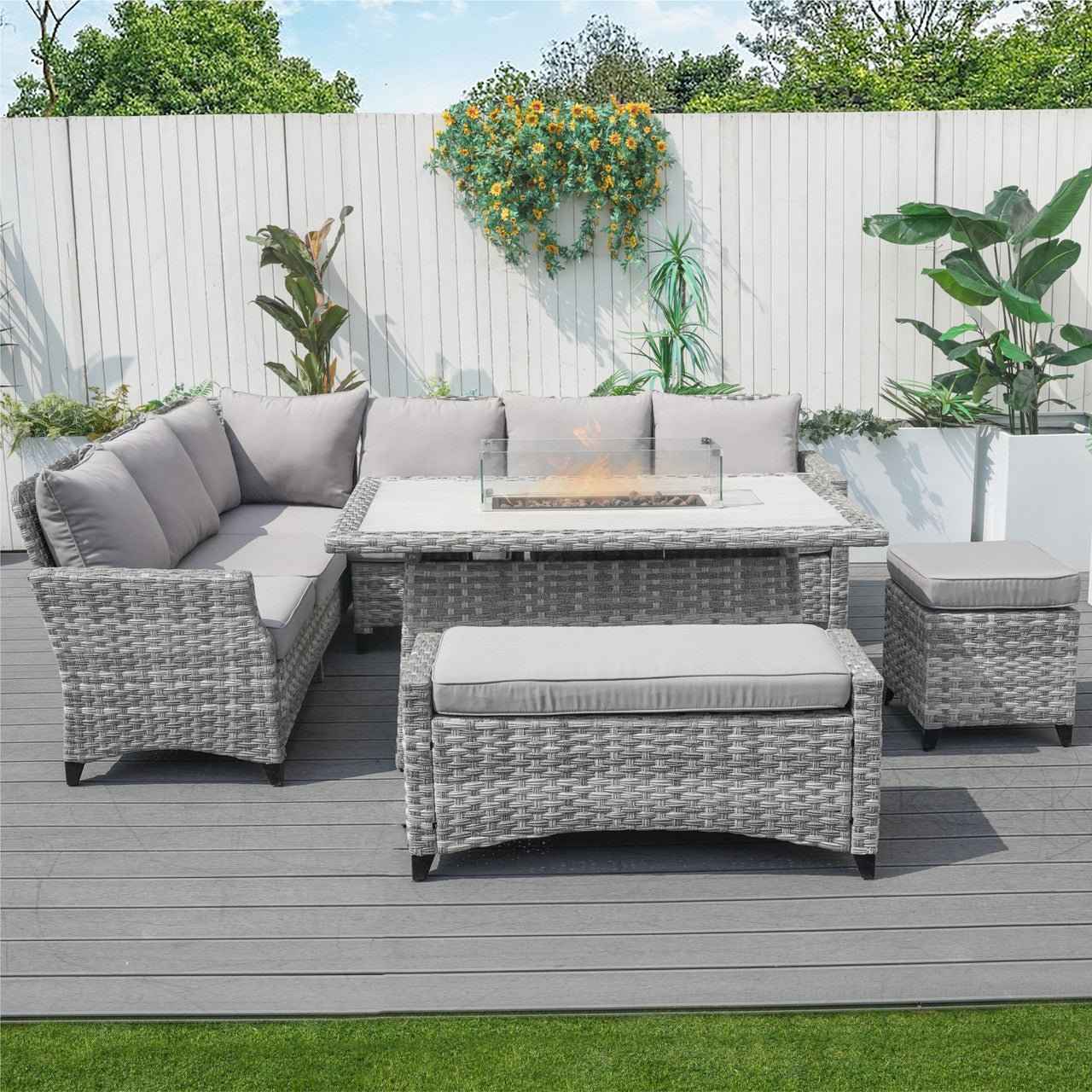 Outdoor Fire Pit Sofa Set 5-Piece (PAF-2001)