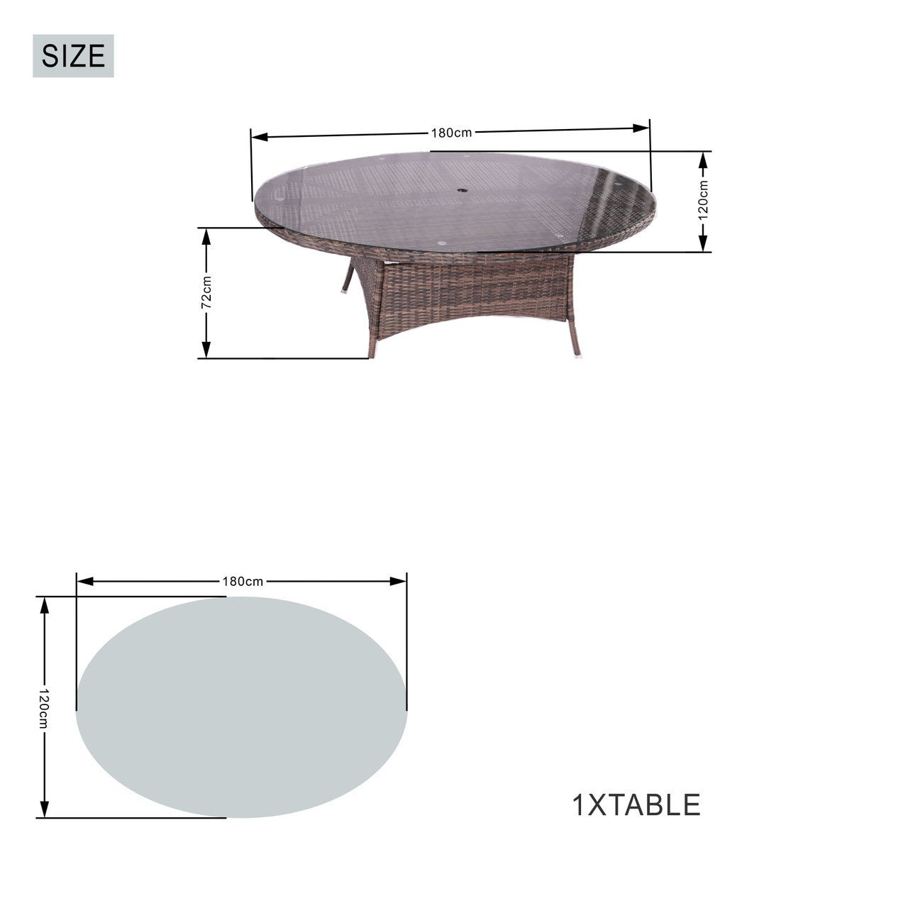 Parma 6 - Seater Outdoor Dining Set – Oval Dining Table (PAD - 1713) - Direct Wicker