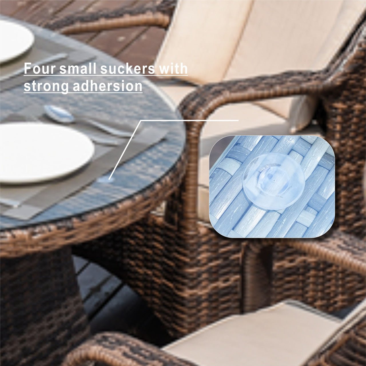 Parma 6 - Seater Outdoor Dining Set – Oval Dining Table (PAD - 1713) - Direct Wicker
