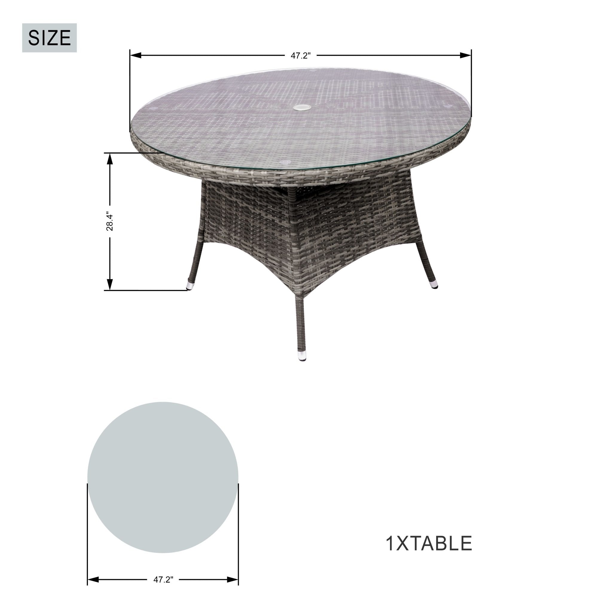 Ravenna 4 - Seater Outdoor Dining Set – Round Dining Table (PAD - 1709+010) - Direct Wicker