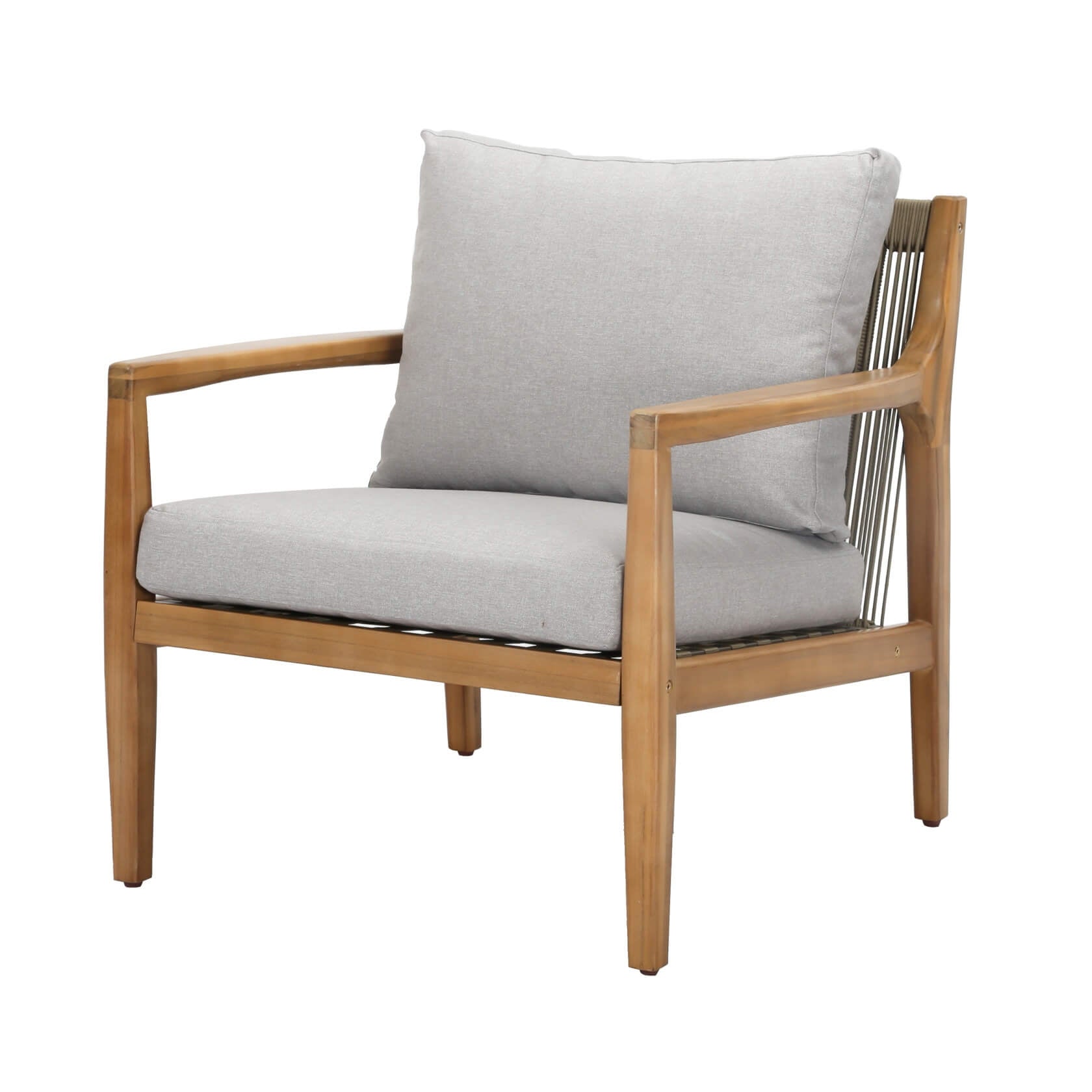 Rebel 4 - Seater Wood Patio Conversation Set with Side Table (PAS - 2513 - 2SC+SC*2+TA+ST) - Direct Wicker
