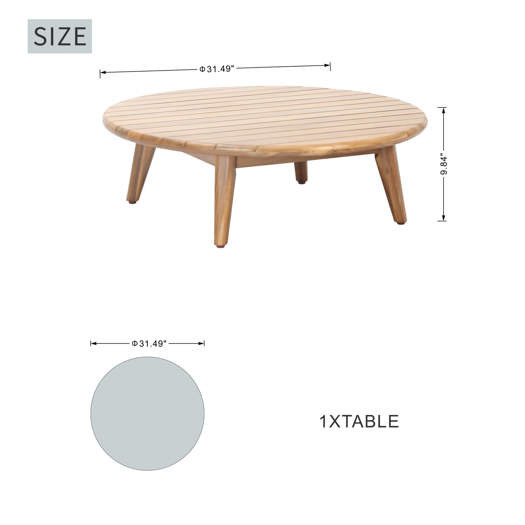 Rebel 5 - Seater Wood Patio Conversation Set (PAS - 2513 - 3SC+SC*2+TA) - Direct Wicker