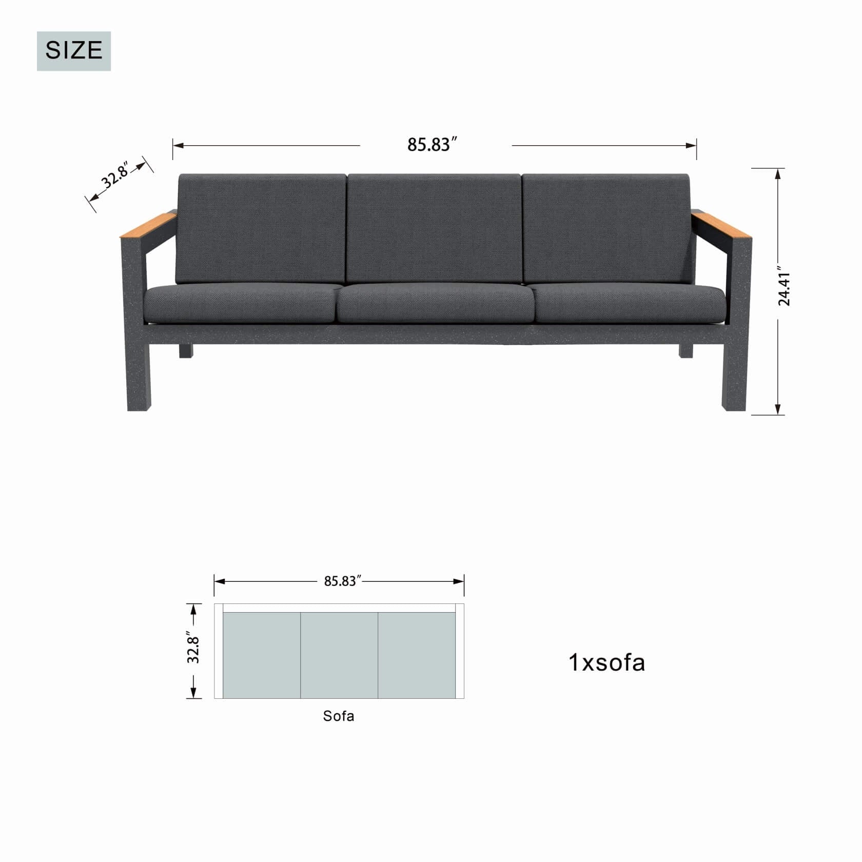 Seville Outdoor Sofa Set – 4/5/7 Seater Options (PAS-2326) - Direct Wicker