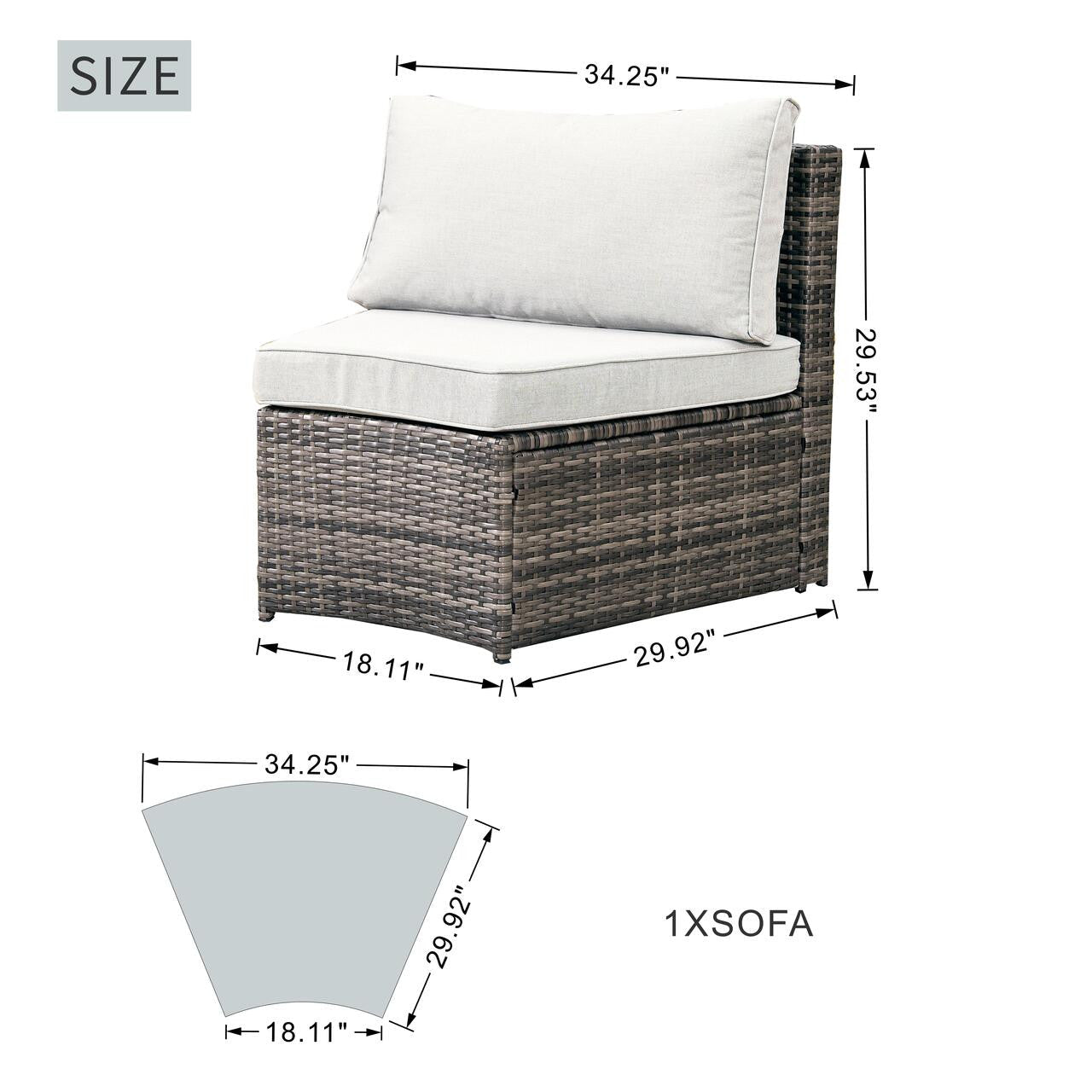 Sonoma 6 - Seater Outdoor Fire Pit Set with Rectangle Fire Pit Table (PAS - 1205B+2150) - Direct Wicker