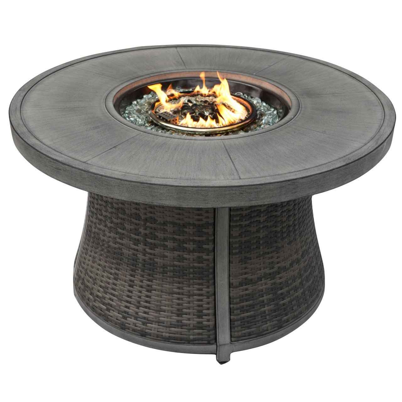 Sonoma 8-Seat Outdoor Fire Pit Set with Round Fire Pit Table (PAS-1205B+G3R521E)