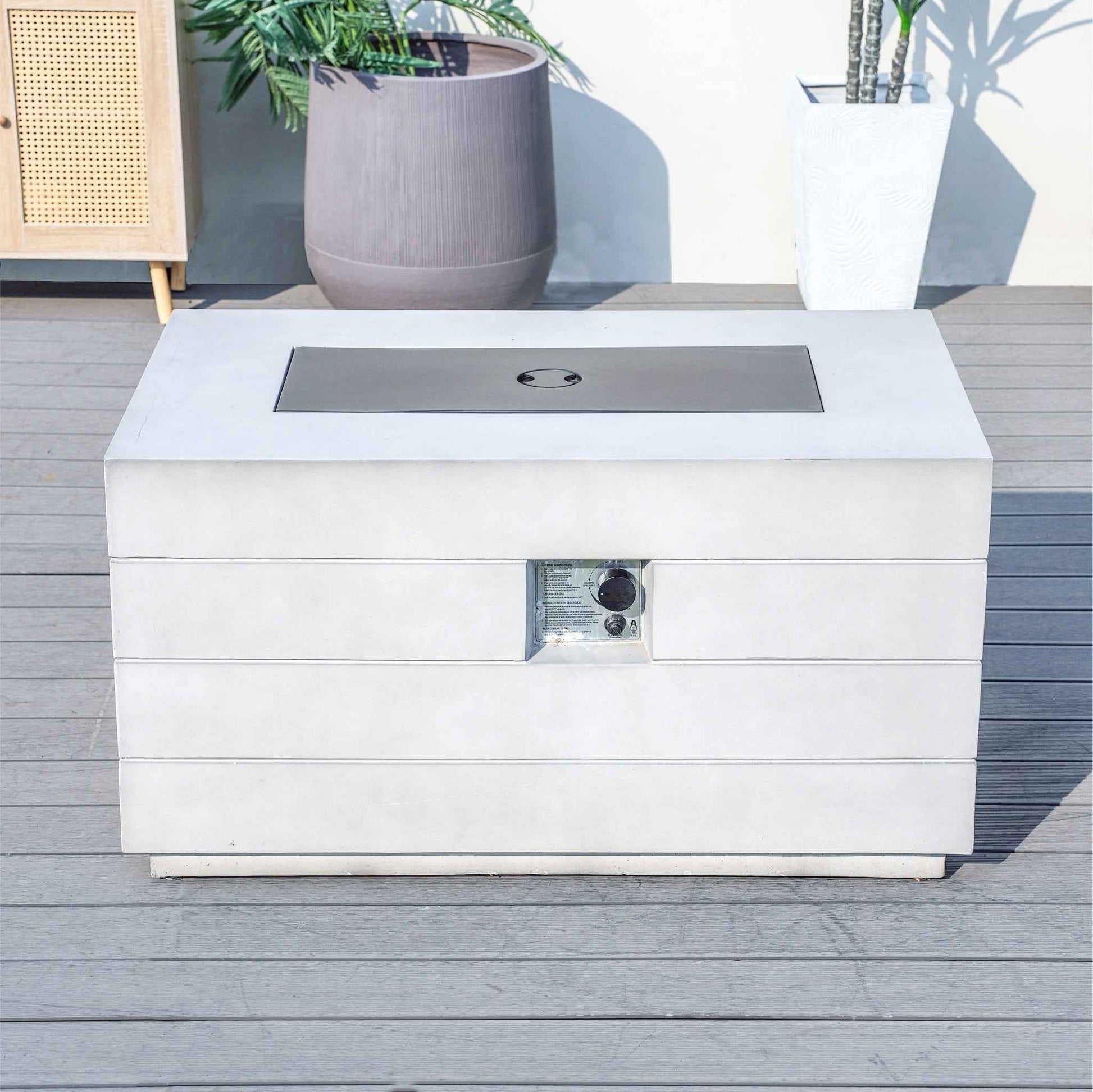 Venetian Rectangle Fire Pit Table for Outdoor Use (PAG-2150)