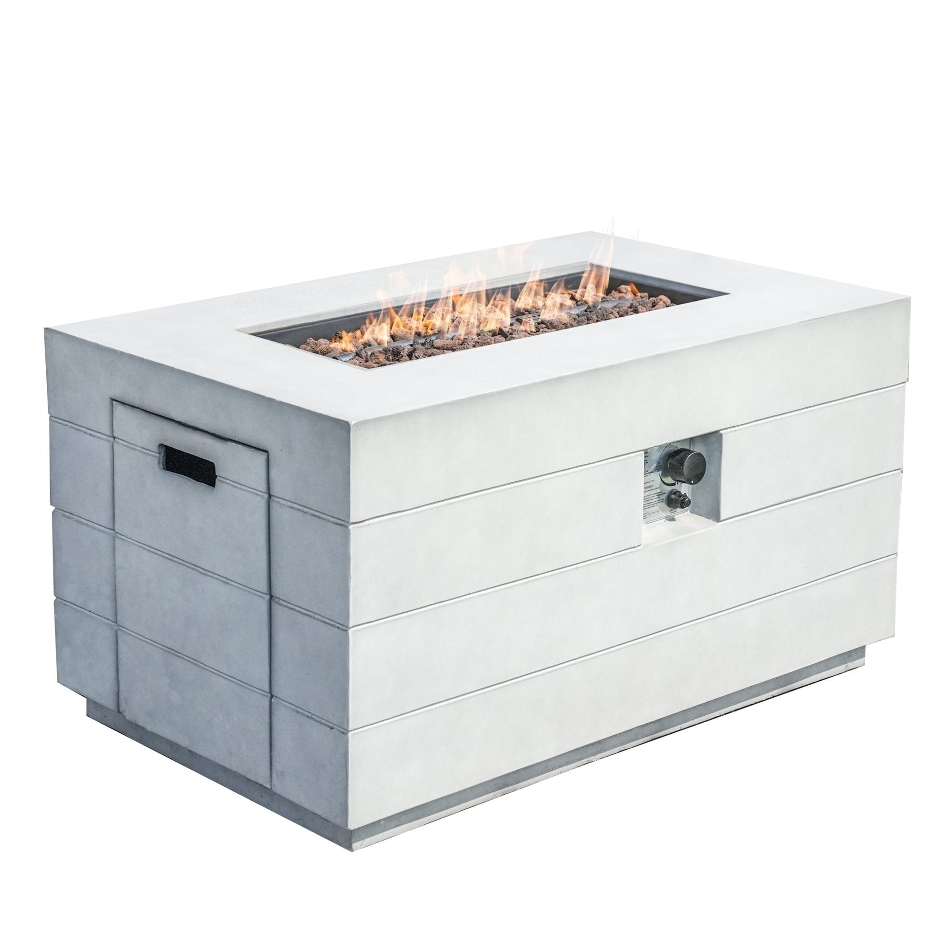Venetian Rectangle Fire Pit Table for Outdoor Use (PAG - 2150) - Direct Wicker